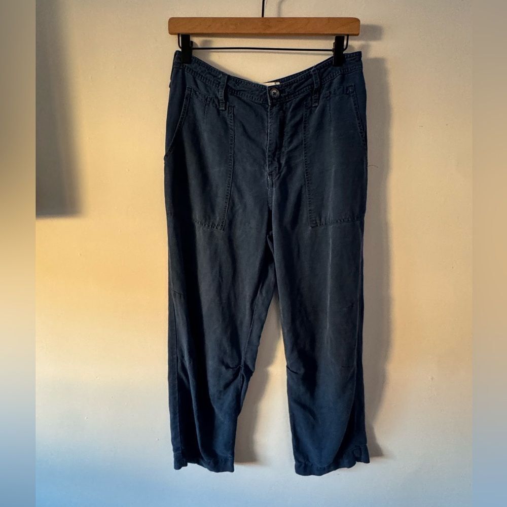 Anthropologie Dark Blue Barrel Cargo Pants Size 27